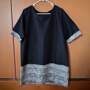 DOME カットソー Tシャツ ツイード シャツ 切り替え ツイード