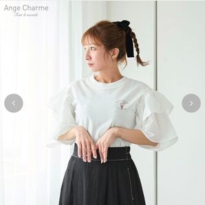 しまむら 辻希美 アンジュシャルム トップス Tシャツ L レース