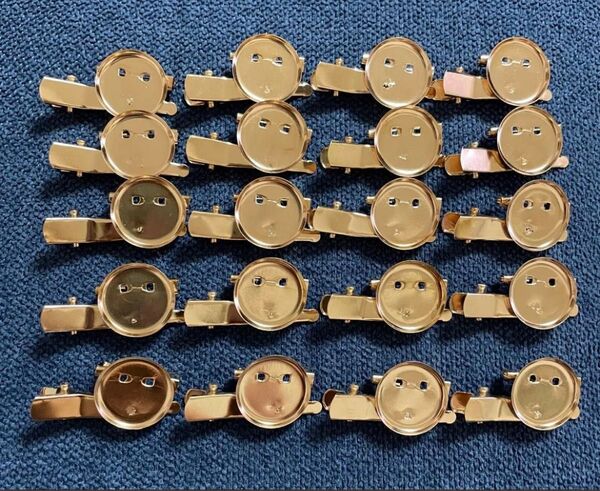 20個 2WAY コサージュピン 台座 直径約30mm