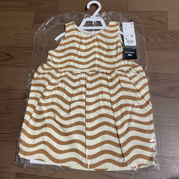 UNIQLO marimekko ノースリーブワンピース 90 カーキ