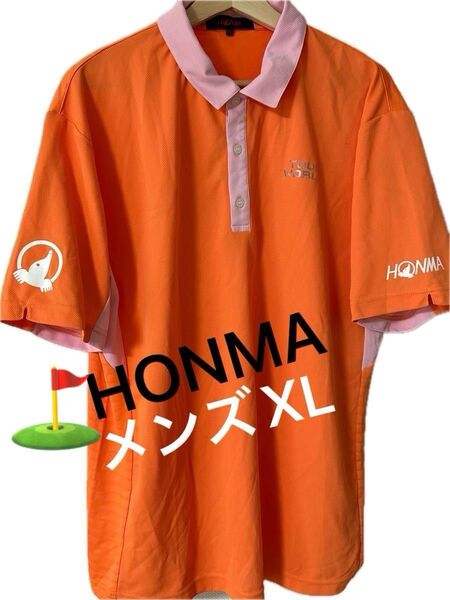 HONMA TOUR WORLD ポロシャツ オレンジ メンズXL
