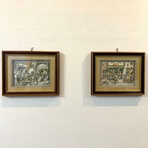 Anton Pieck アントンピック シャドーボックス 額装 2作品