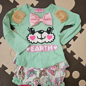 お値下げしました! セットアップ 女の子用 長袖 短パン キッズ 100サイズ 可愛い 子供服 アースマジック