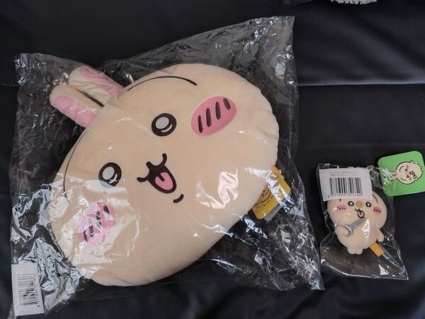 ちいかわ うさぎだらけくじ B賞 フェイスクッション(ウラララ) D賞 ハサミ 2点セット