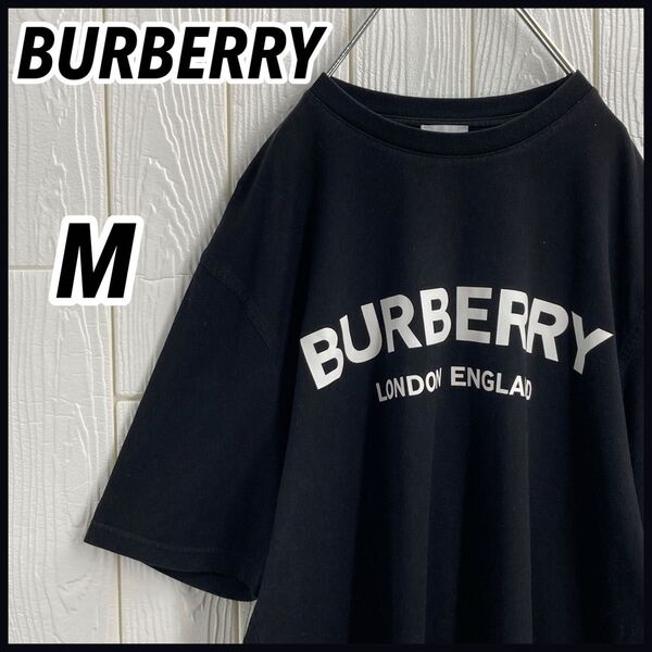 【入手困難!!】バーバリーロンドン ティッシ期 センターロゴ Tシャツ M 黒