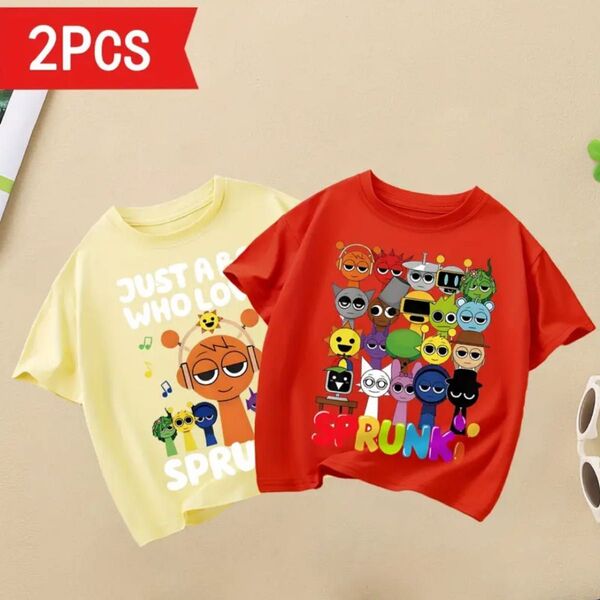 スプランキー SPRUNKI Tシャツ 半袖 子供服 キッズ 2点セット