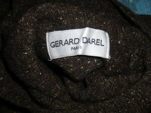 518-87♀：新品・旧作　GERARD DAREL　ジェラールダレル 　㈱東京スタイル　半袖　タートル　セーター　色.こげ茶　サイズ.M　