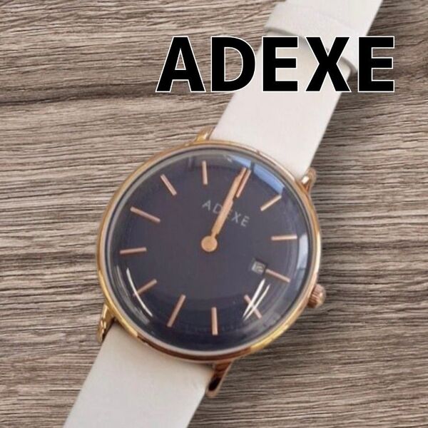 【訳あり大特価】ADEXE アデクス 腕時計 レディース ホワイト 2043A-06 正規品