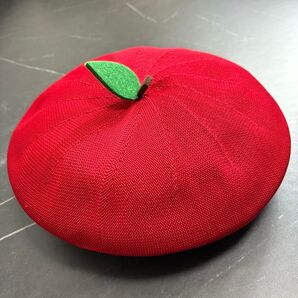 りんご ベレー帽 帽子 赤 レッド 林檎 アップルポイズン ヘタ付き 大人用 レディース ロリィタ ロリータ かわいい 地雷系