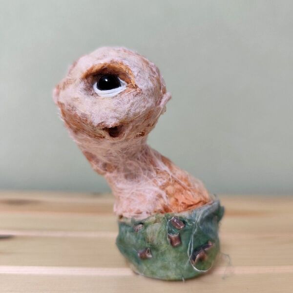 キュクロプス 置物 レトロ アンティーク 動物フィギュア ランプ 和紙 ハンドメイド 手作り