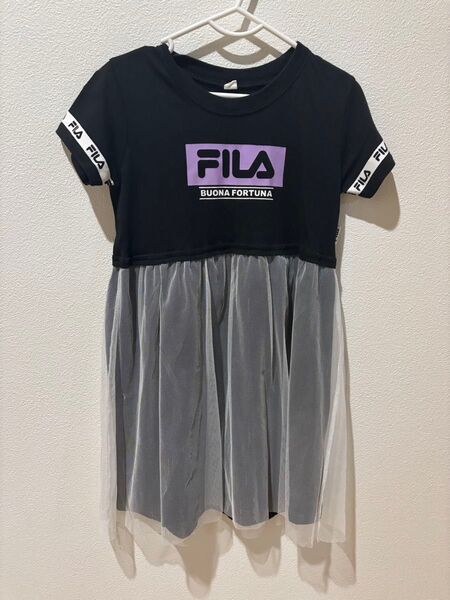 ワンピース FILA 120 キッズ 半袖 子供服 女の子 半袖ワンピース