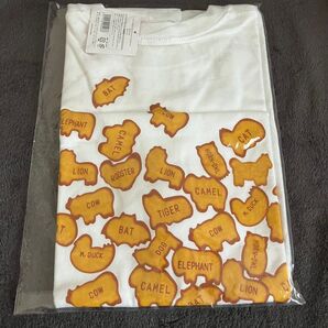 たべっ子どうぶつ ギンビス ビスケット柄 Tシャツ Mサイズ