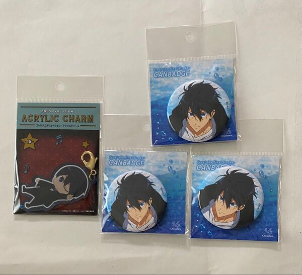 Free! アクリルチャーム 缶バッジ セット遙