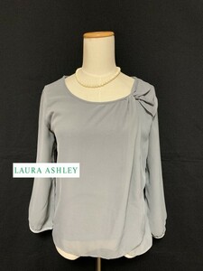 LAURA ASHLEY [Laura Ashley] Серая шифоновая многослойная блузка с рукавами 7 минут S