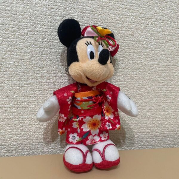 ディズニーリゾート ミニー 着物 ぬいぐるみバッジ ぬいバ