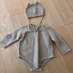 ロンパース 帽子付き