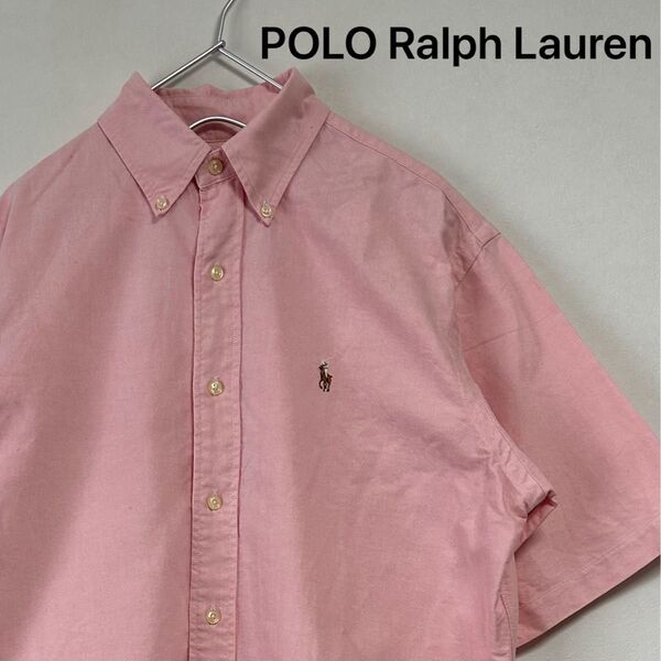 古着 90s POLO Ralph Lauren 半袖BDシャツ ピンク