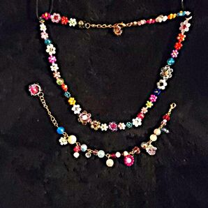 ★ハンドメイド フラワーモチーフ アクセサリー 2点セット★