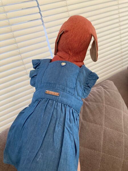 青色デニム ワンピース 犬服