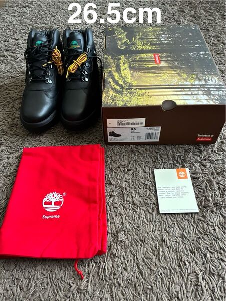 Supreme × Timberland Field Boot "Black"