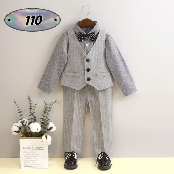 ☆新品☆フォーマル 男の子 セットアップ 入園式 結婚式 スーツ 110cm