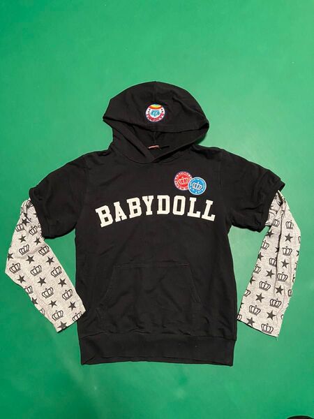BABYDOLL パーカー 黒 150cm