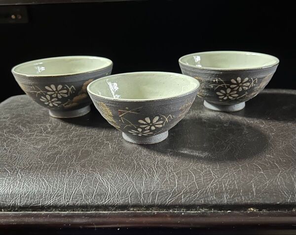 有田焼 湯呑茶碗 お茶呑茶碗 茶道具 優美 高級 風情 趣 祥銘刻印 昭和レトロ 新品 未使用