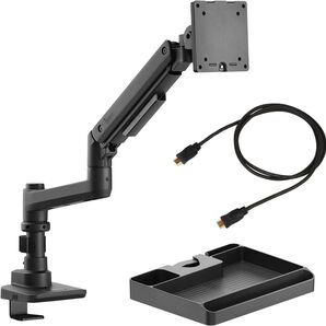 iggy(イギー)17~49型 耐荷重2~20kg 快適ワークのモニターアーム LS112 専用トレイ付き ブラック