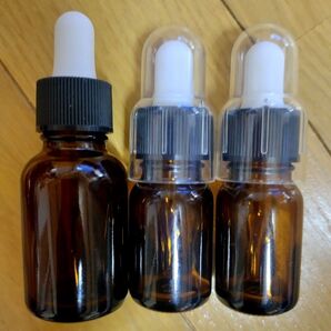 スポイト付き遮光瓶 茶色 3個セット(20ml×1、10ml×2)