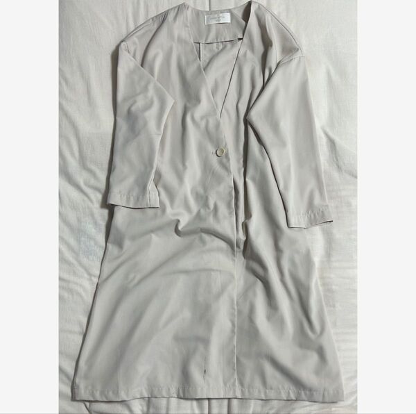 chocol raffine robe ショコラフィネローブ ノーカラーコート【F】アイボリー