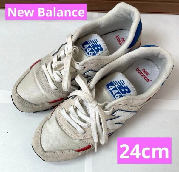 【希少】New Balance ニューバランスU446SMWB 24cm赤白青