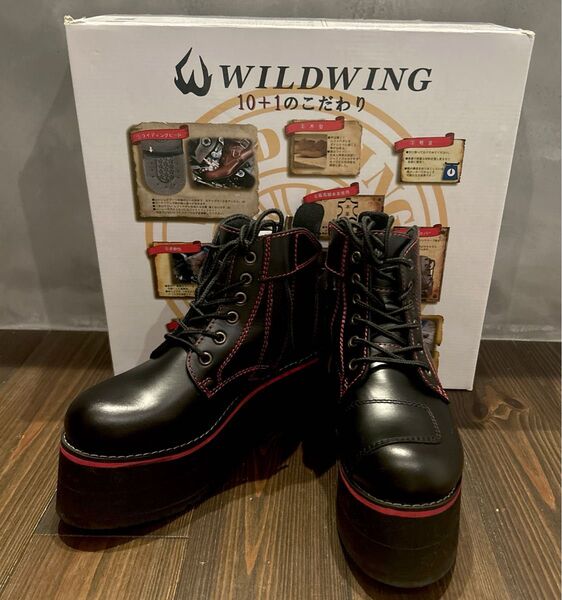 【美品】WILDWING ワイルドウィング 超厚底 22.5cm バイクブーツ ワイルドウイング スワロー