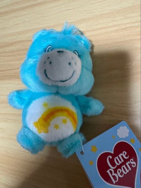 care bear ブルー 青 水色 ケアベア お座りマスコット 星 スター マスコット チャーム ぬいぐるみ ストラップ
