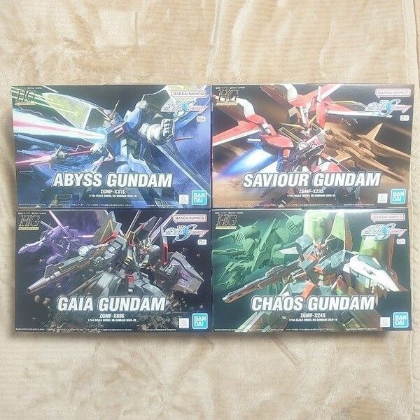 新品未開封 HG 1/144 セイバーガンダム ガイアガンダム アビスガンダム カオスガンダム 機動戦士ガンダムSEED