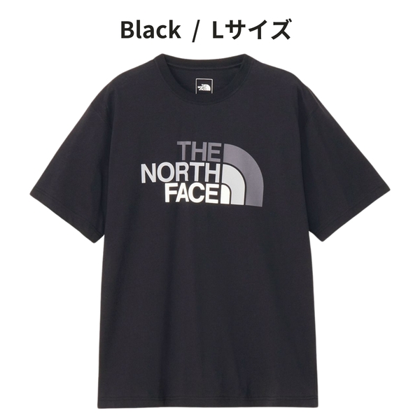 即決☆ノースフェイス カラフル ロゴ 半袖Tシャツ K/Lサイズ ブラック 黒 吸汗速乾 フラッシュドライカラフルロゴコットンティー