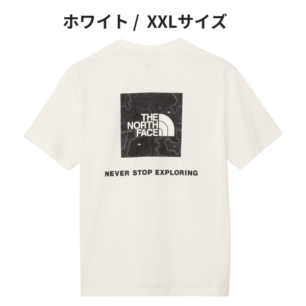 即決☆ノースフェイス バック スクエア トラバース 半袖Tシャツ W/XXLサイズ 3L ホワイト 白 速乾 バックスクエアトラバースロゴ XXL