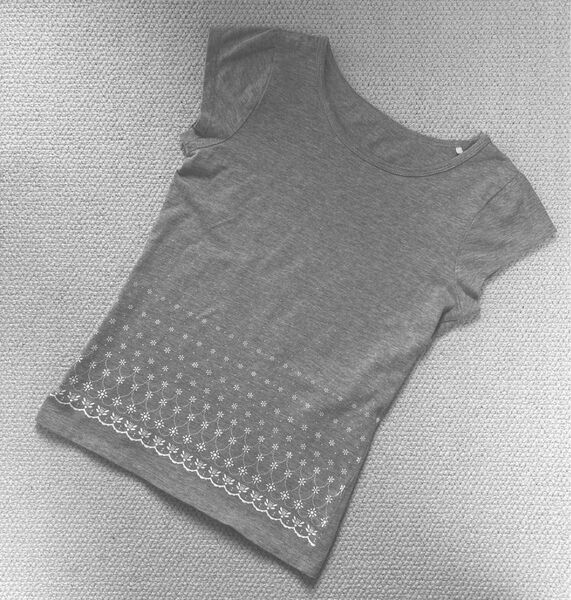 【ジーユー】バルーン袖 ライトグレー S 半袖 Tシャツ カットソー