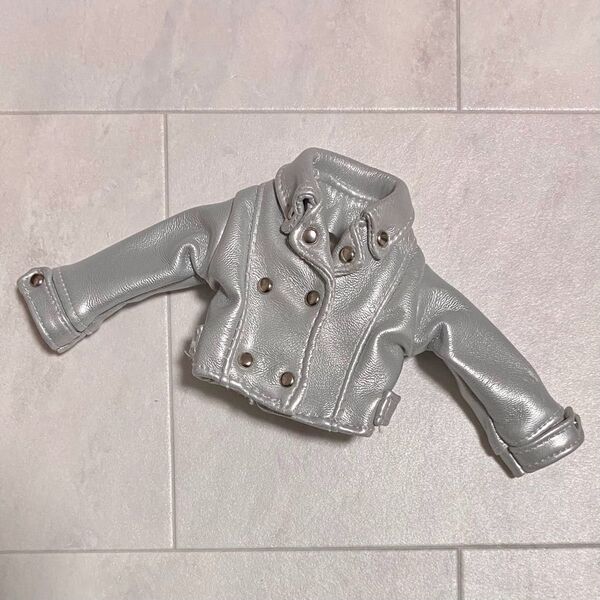 1/6 ドール ライダース ジャケット シルバー ピュアニーモ リカちゃん ブライス オビツ22 24 1/6 ドール 人形 服