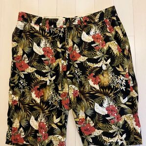ナノユニバース メンズ ハーフパンツ 花柄 ボタニカル柄 総柄