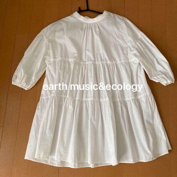earth music&ecology ティアード ブラウス ホワイト チュニック