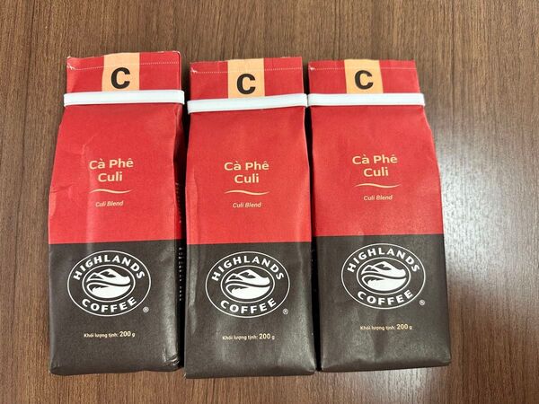 ベトナム有名なコーヒー HIGHLAND COFFE クリブレンド(CULI) 3個セット
