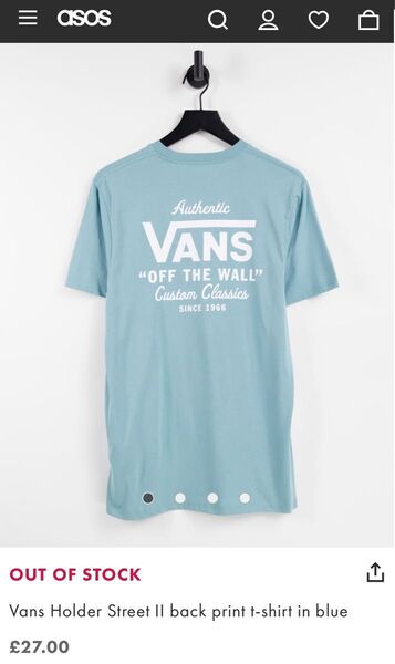 Vans Tシャツ サイズS slim fit