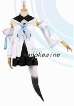修正版高品質キズナアイ（Kizuna AI）　 白上フブキ 　コスプレ衣装+耳 尻尾+靴+ウィッグ_画像3