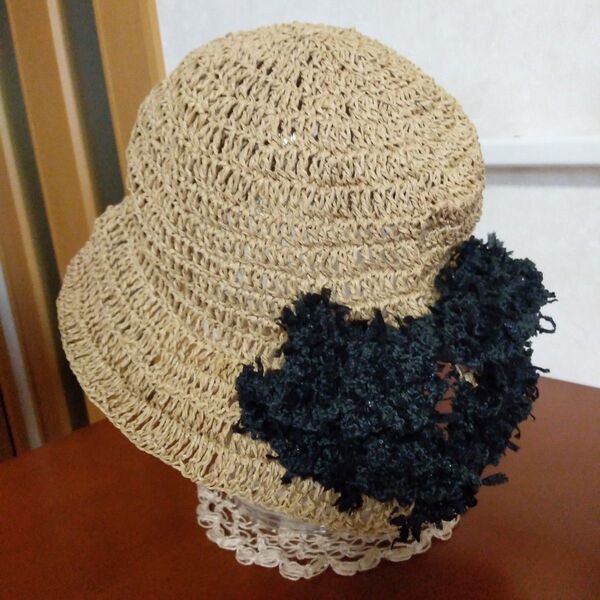 大きなリボンのバケット ハット ハンドメイド