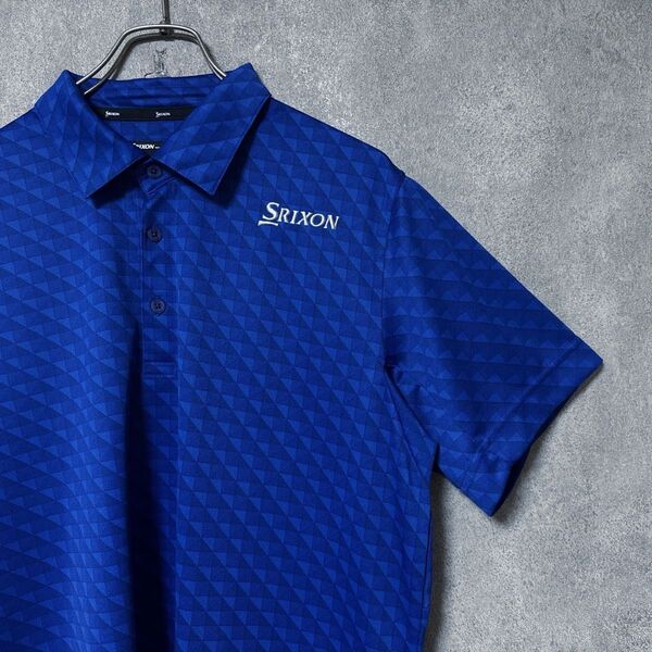 SRIXON スリクソン ゴルフ ウェア 半袖 ポロシャツ ロゴ 総柄 人気 メンズ