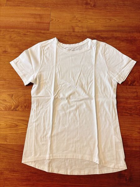 AZUL by moussy 白 Tシャツ 裾広がりデザイン
