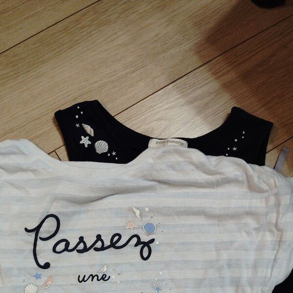ポンポネット 半袖 Tシャツ カットソー M タンクトップ セット