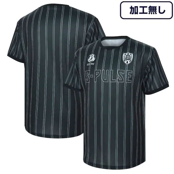 Tシャツ 半袖 プレイヤーズTシャツ ファナティックス 清水 エスパルス XL ストライプ 背番号なし ブラック