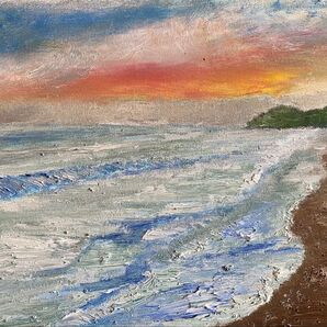 自作絵画 天草の海 油彩画 油絵