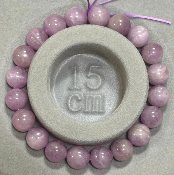クンツァイト⑥ 9mm 内径15cm 天然石 ブレスレット
